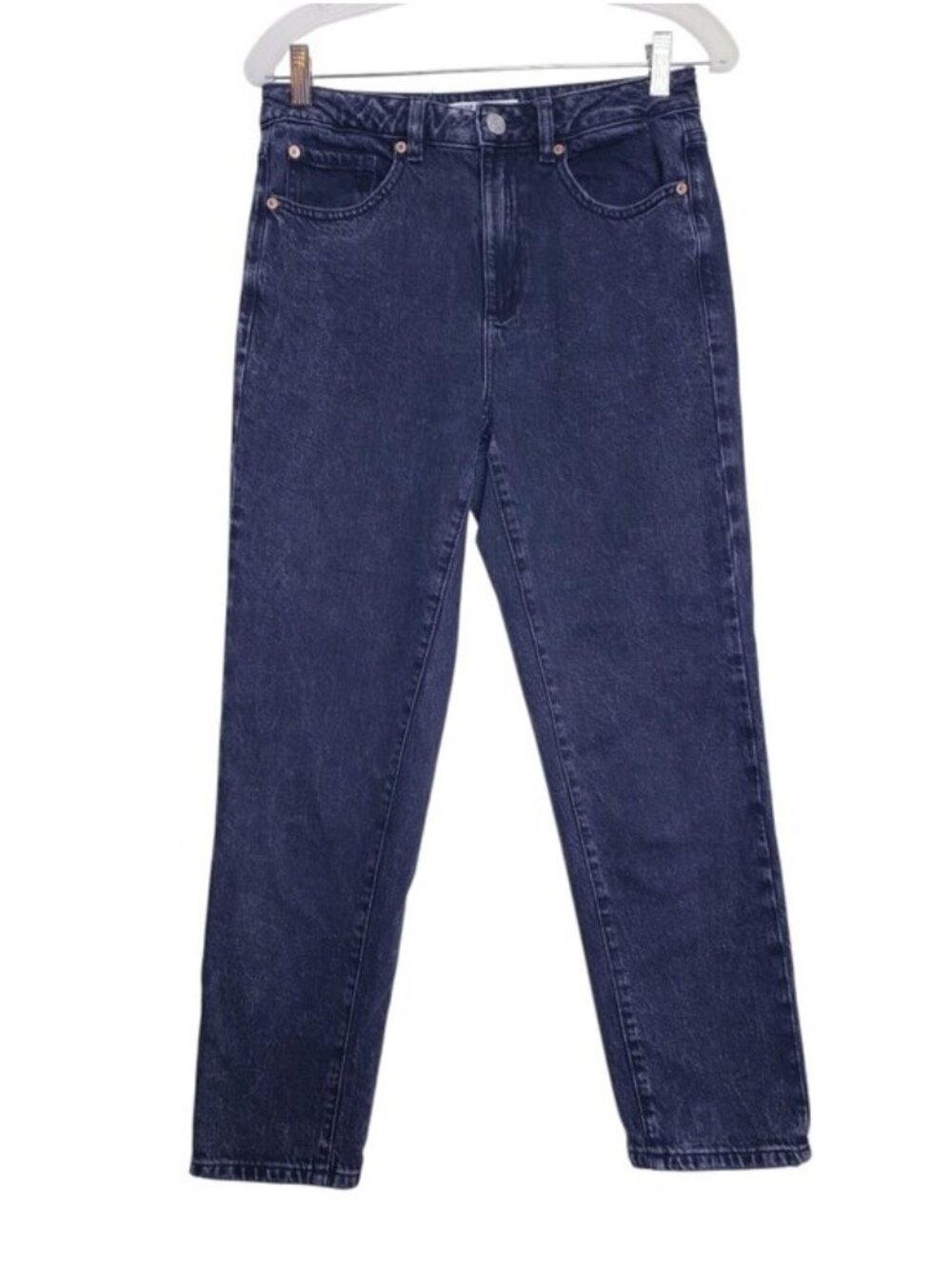Garage Denim Faded Black High Rise Waist Mom Jeans Women's Junior's Size 7